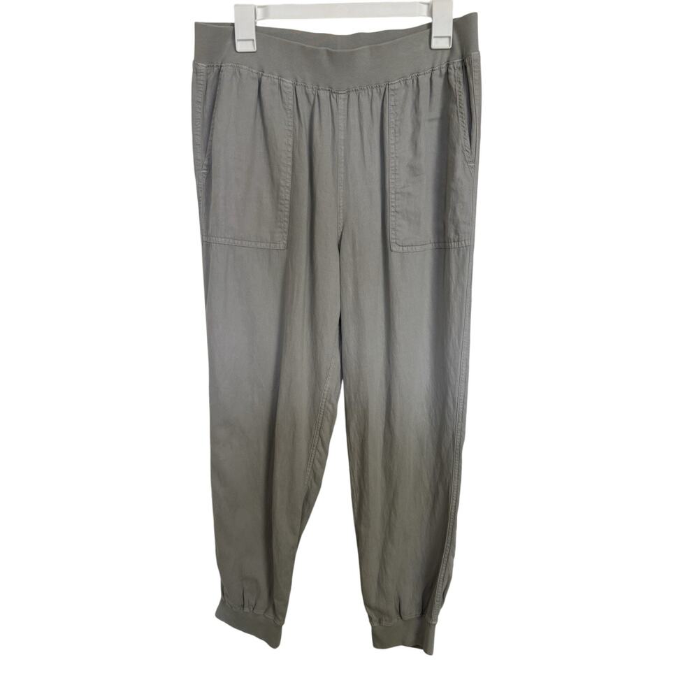 Faherty Arlie Day Taper Jogger Pants Size L Tencel Linen Blend Pull On Pockets